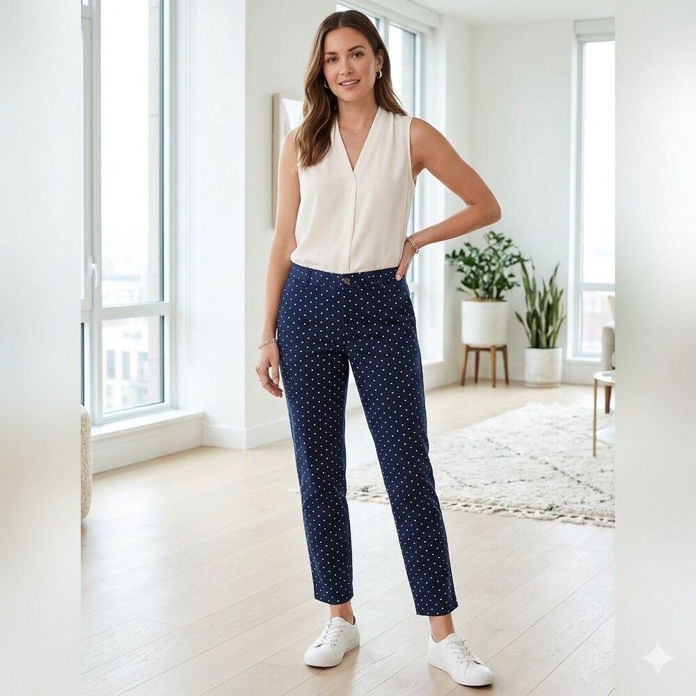 Tommy Hilfiger Women's Polka Dot Tapered Pants Size 16